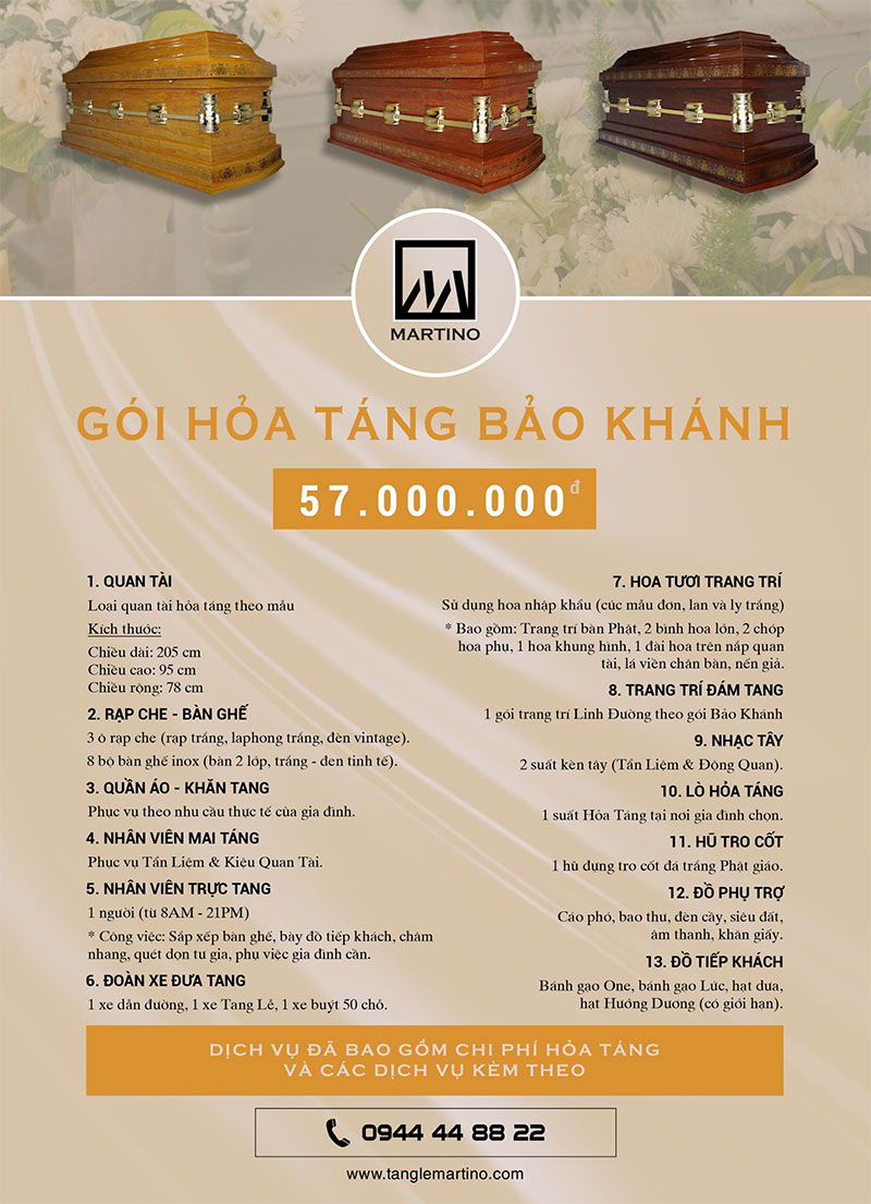 Bảng giá mai táng trọn gói