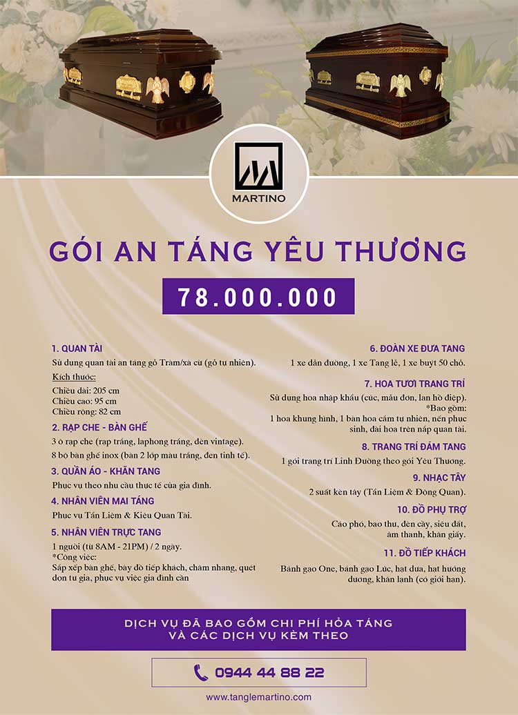 Bảng giá mai táng trọn gói