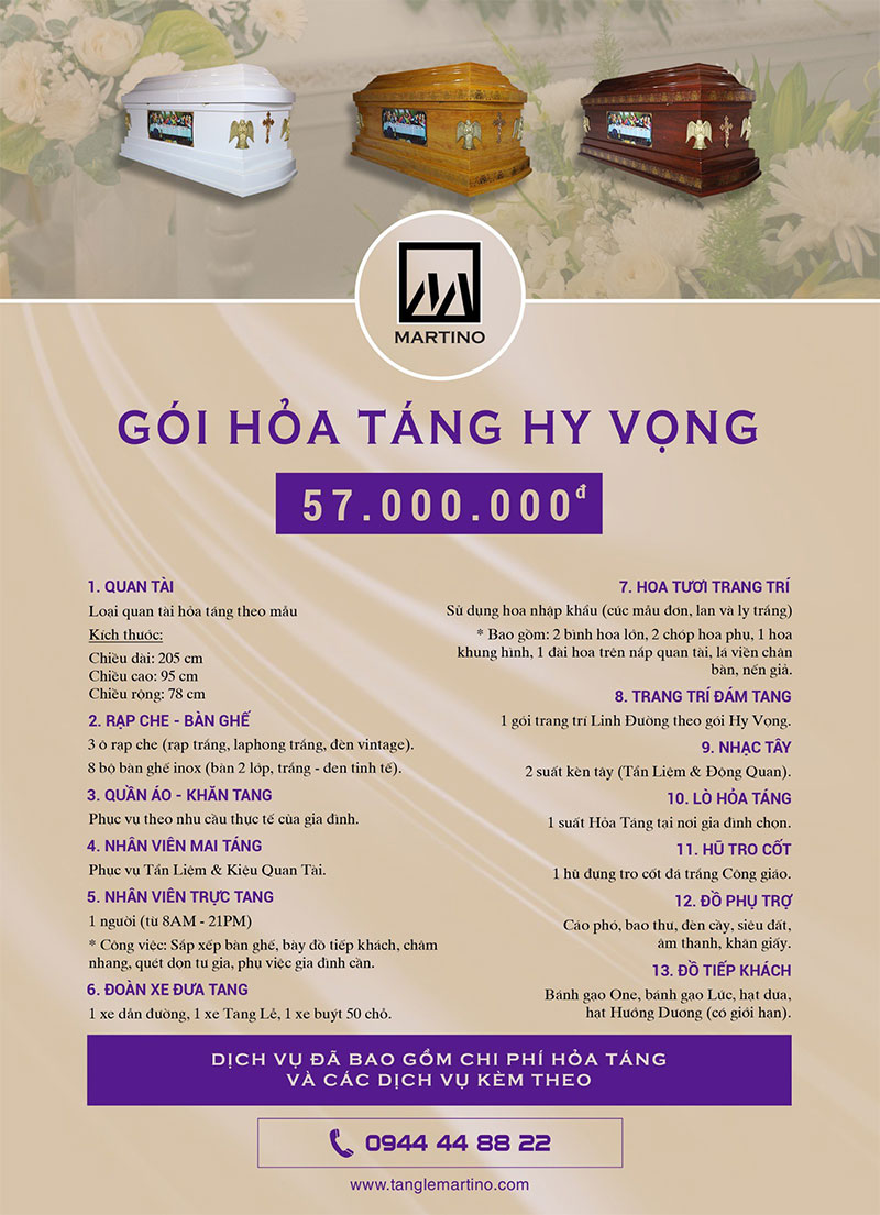 Bảng giá mai táng trọn gói
