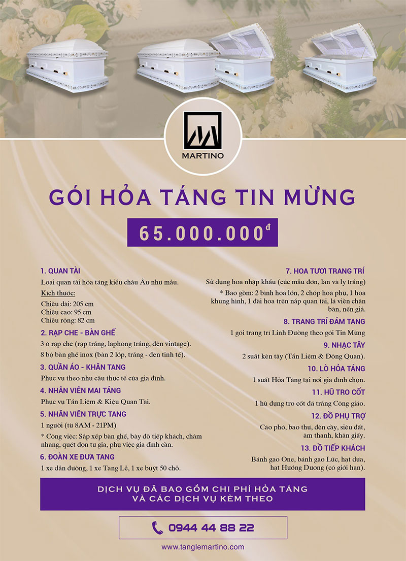 Bảng giá mai táng trọn gói