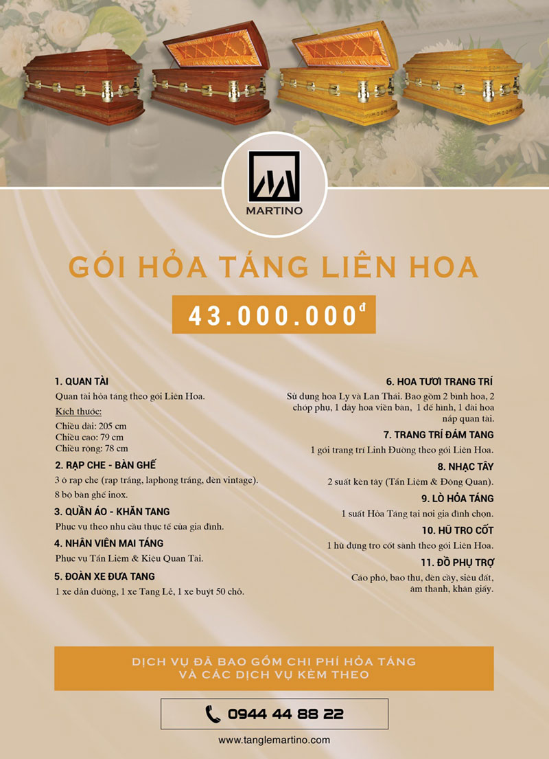 Bảng giá mai táng trọn gói