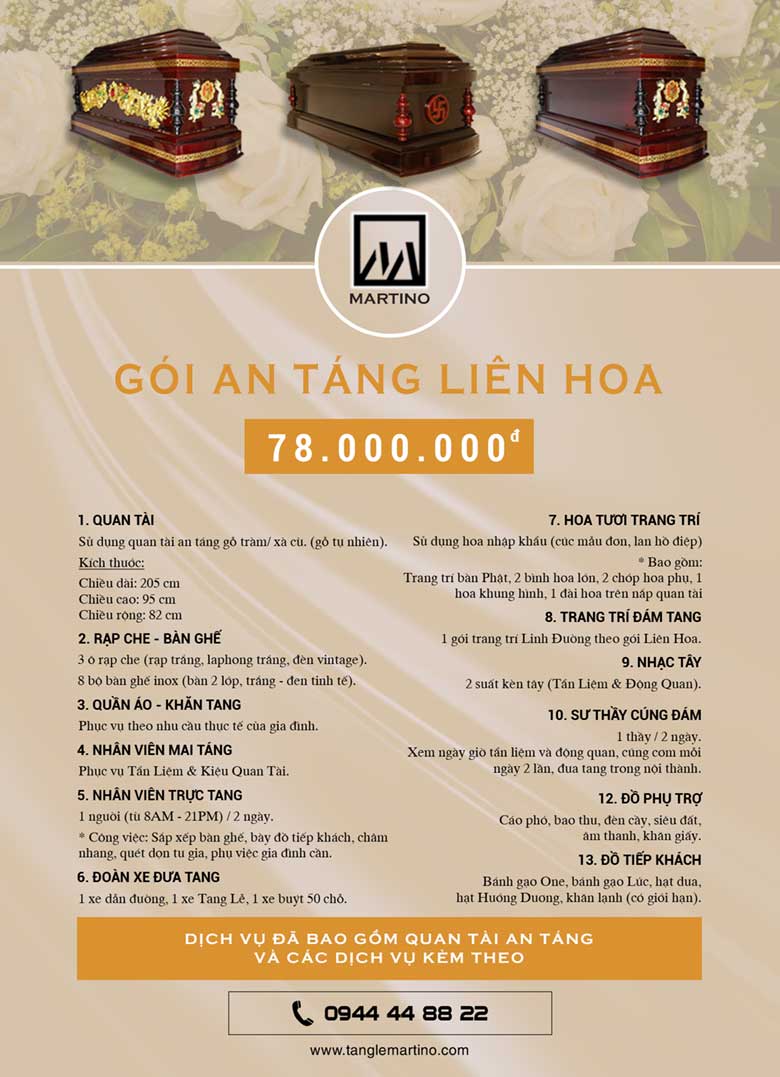 Bảng giá mai táng trọn gói