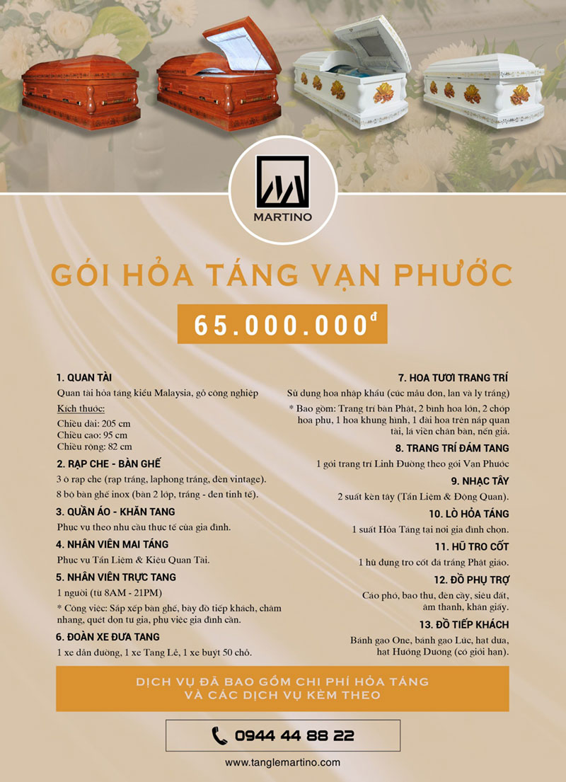 Bảng giá mai táng trọn gói