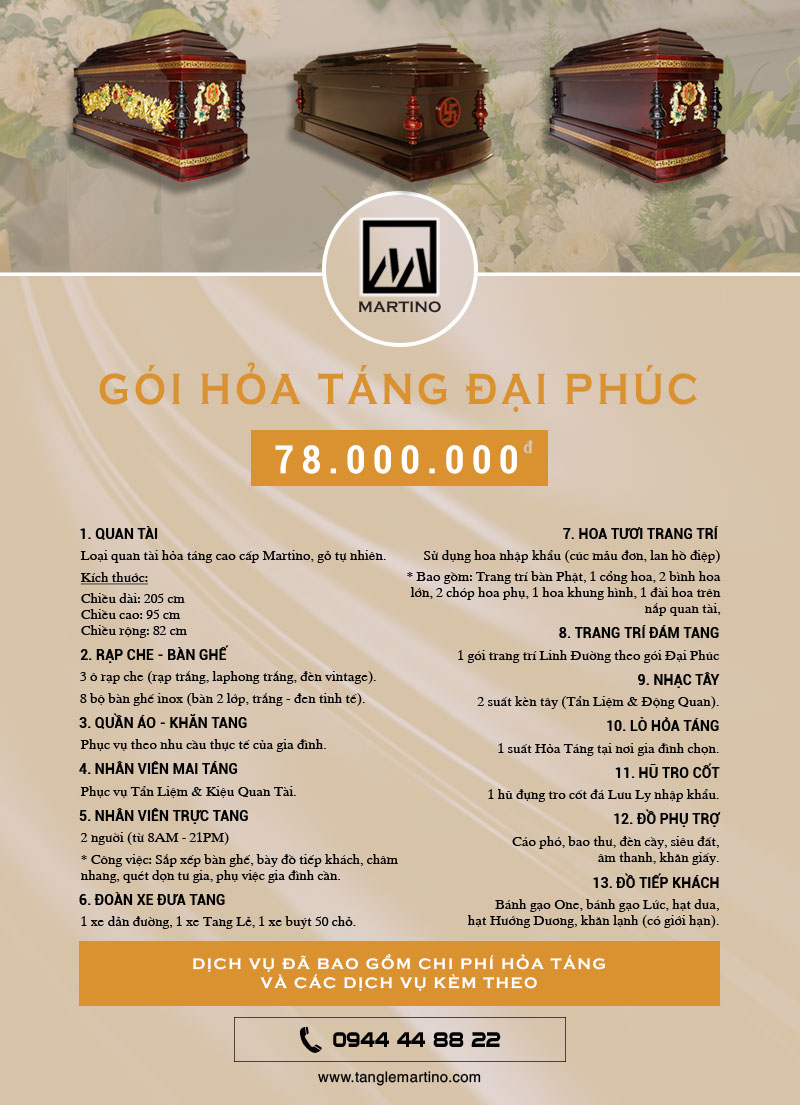 Bảng giá mai táng trọn gói