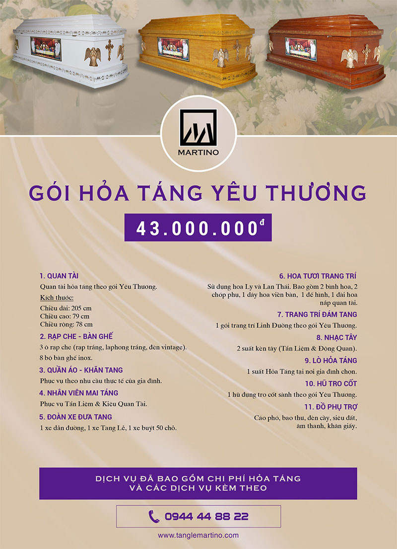 Bảng giá mai táng trọn gói