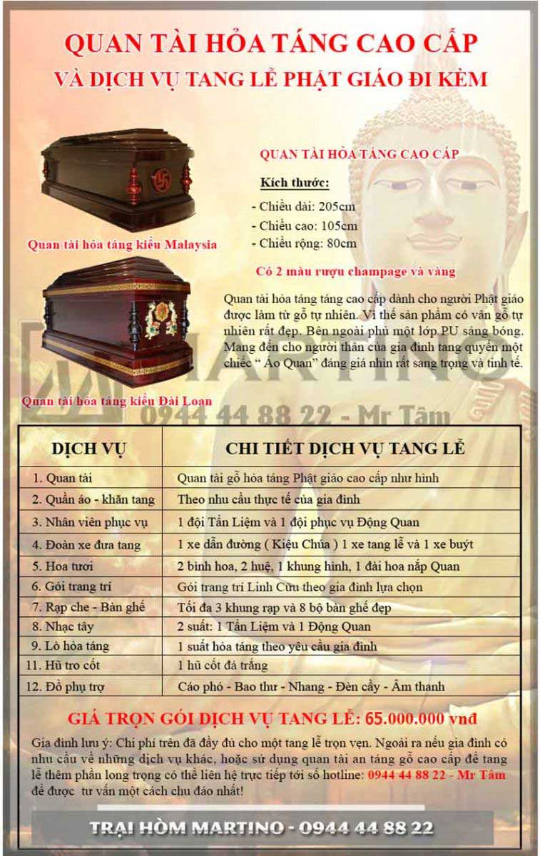 Bảng giá dịch vụ tang lễ Phật giáo trọn gói