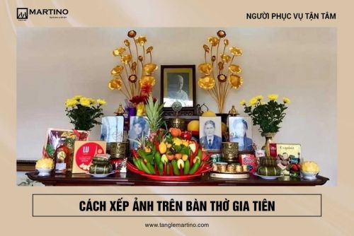 Cách sắp xếp ảnh trên bàn thờ gia tiên