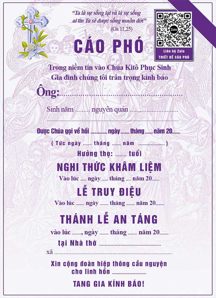 mẫu viết cáo phó trong tang lễ mẫu viết cáo phó trong tang lễ