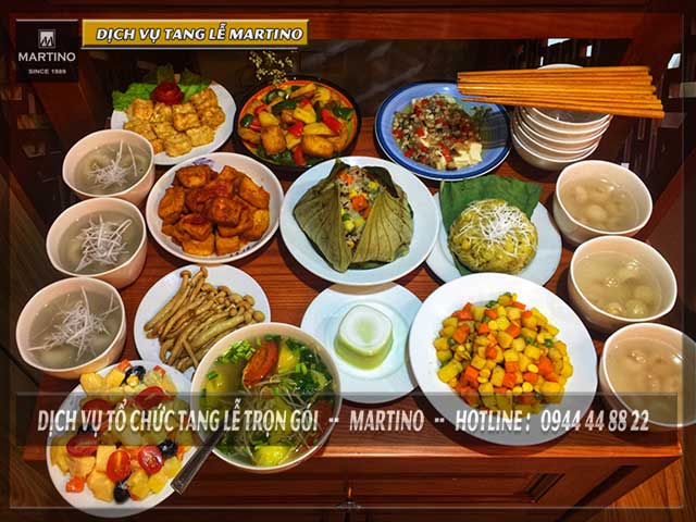 Mâm cơm cúng chay cho người mới mất