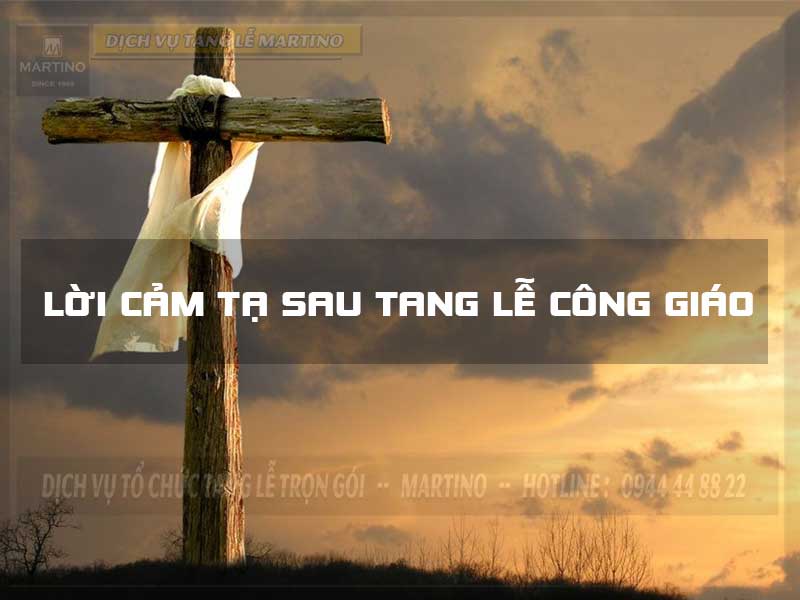 lời cảm tạ sau tang lễ Công giáo