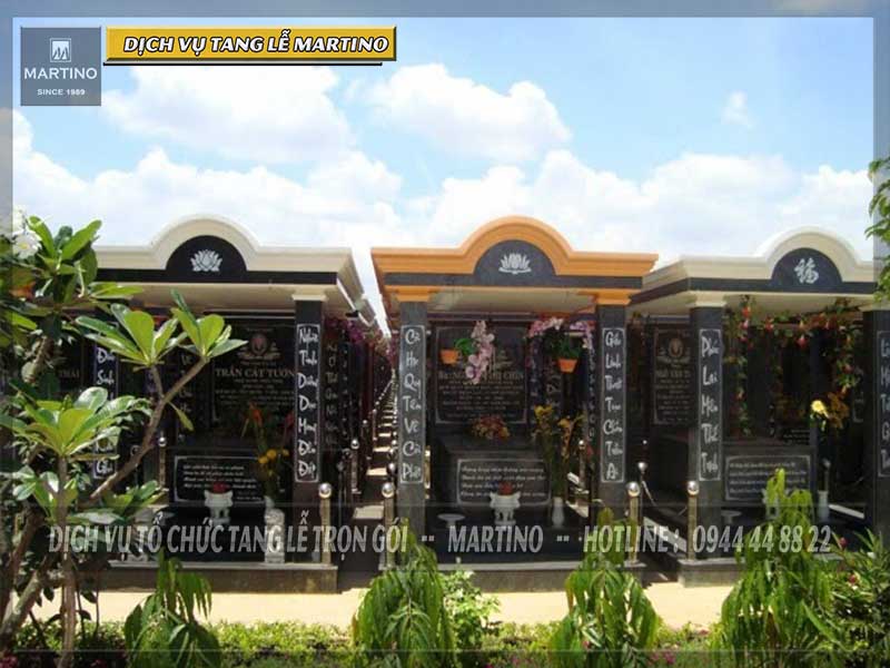 Khu nhà mồ trong khuôn viên nghĩa trang Đa Phước