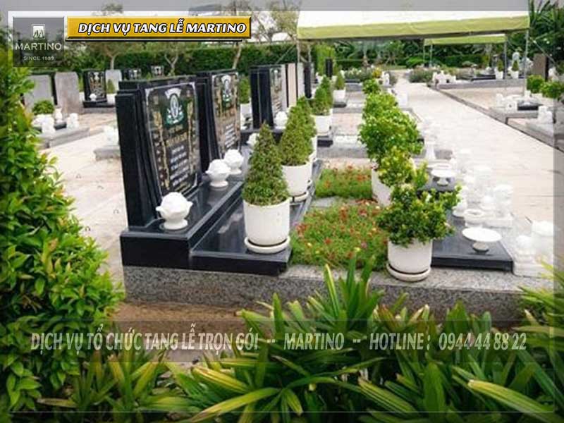 Cảnh quan nghĩa trang Sài Gòn Thiên Phúc được bao phủ bởi cây cối xanh tươi