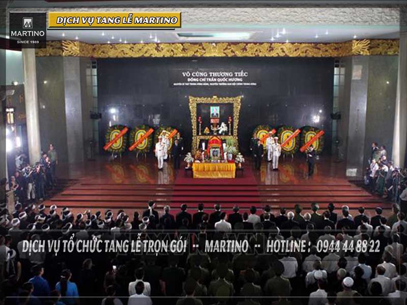 Nhà tang lễ bộ quốc phòng được thực hiện theo lễ nghi của quân đội