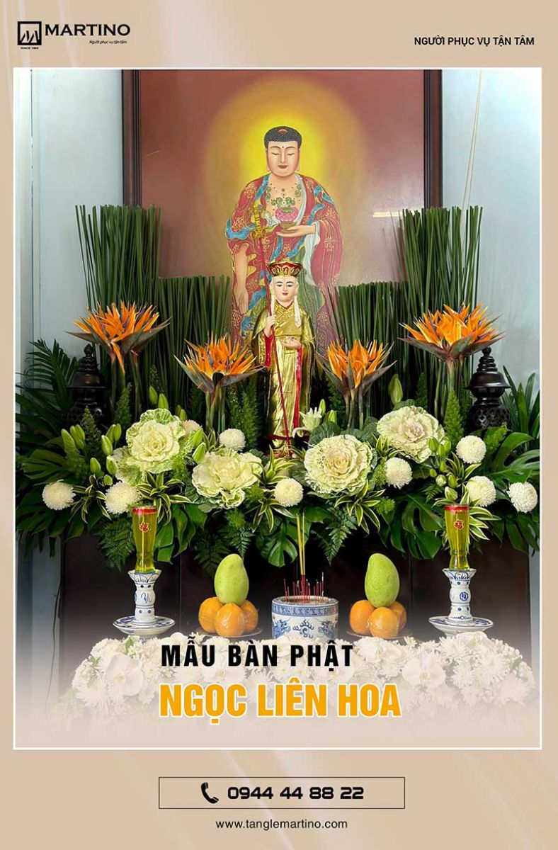 Trang trí tang lễ Phật giáo gói Ngọc Liên Hoa